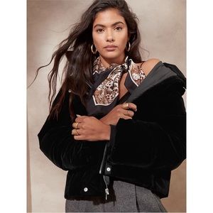 NWT Banana Republic Velvet Puffer Coat